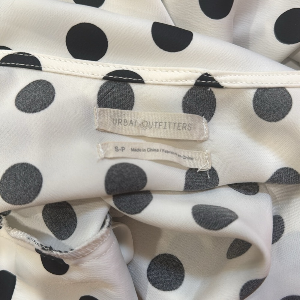 Urban Outfitters Black and White Polka Dot Midi Dress - Picture 8 of 8